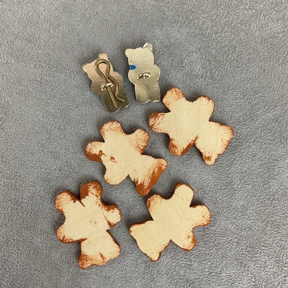 Vintage teddy bears rubber stamps + buttons & crafting embellishments - Picture 4 of 7